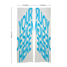 Charger l'image dans la galerie, Rideau de porte personnalisé en chanvre blanc (deux motifs symétriques)