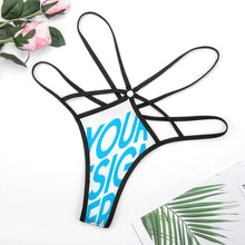 Charger l'image dans la galerie, String Tanga T-Back Slip sexy femme NZ066 personnalisé avec photo logo motif texte