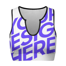 Charger l'image dans la galerie, Soutien-gorge de sport femme yoga crop top push up top YJ053 personnalisé avec photo texte logo (conception une image)