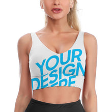 Charger l'image dans la galerie, Soutien-gorge de sport d'entraînement YJ032 personnalisé et imprimé avec photo motif et prénom (impression d'image unique)