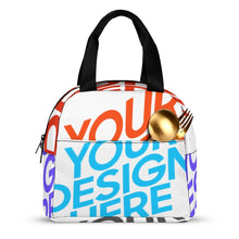 Charger l'image dans la galerie, Boîtes à bento portables imperméables, sacs à déjeuner isolés réutilisables à la mode personnalisée avec prénom motif texte (conception multi-images)