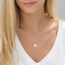 Charger l'image dans la galerie, Collier avec Pendentif Coeur Gravé et Perle X0094 pour femme gravure personnalisé avec prénom texte