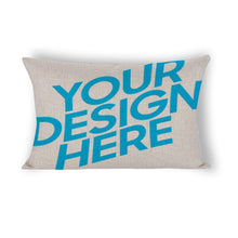 Charger l'image dans la galerie, Taies d'oreiller / Housses de coussin personnalisée avec prénom photo en coton lin en forme de longue bande impression recto 20"×30"