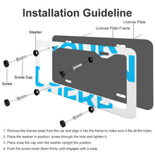 Charger l'image dans la galerie, Support de plaque d'immatriculation de voiture en aluminium QC1101014 Personnalisé quatre trous plats (une paire)