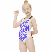 Charger l'image dans la galerie, Maillot de bain mode fille NT018 personnalisé avec photo texte motif (conception multi-images)