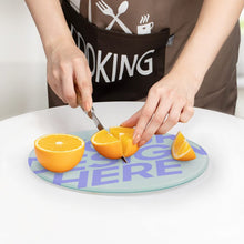 Charger l'image dans la galerie, Planche à Découper en Verre Trempé Personnalisée Avec Texte Motif Logo Photo