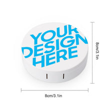 Charger l'image dans la galerie, Étui à lentilles de contact rond en plastique personnalisé avec photo motif logo texte