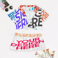 Charger l'image dans la galerie, Tenue uniforme costume de pom-pom girl crop top et jupe 2 pièces pour femme personnalisé avec photo logo texte motif (impression des multi-images)