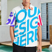 Charger l'image dans la galerie, Chemise manches courtes sans poche pour homme AY005 personnalisé avec photo texte prénom