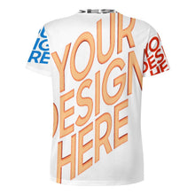Charger l'image dans la galerie, T-shirt tee shirt homme manches courtes imprimé all-over OMDT01 personnalisée avec prénom photo motif texte (conception multi-images)