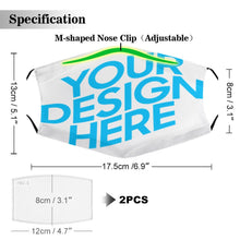 Charger l'image dans la galerie, Masque enfant original avec filtres (2 images différentes) personnalisé avec prénom photo logo texte motif