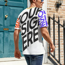 Charger l'image dans la galerie, T-shirt tee shirt homme NT impression complète personnalisé avec photo texte (conception multi-images)