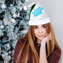 Charger l'image dans la galerie, Chapeau de Noël/ Bonnet de Père Noël à Paillettes impression personnalisé avec motif photo logo texte
