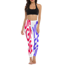 Charger l'image dans la galerie, pantalon de yoga pour femme legging sport SY010 personnalisé avec texte motif photo (conception multi-images)