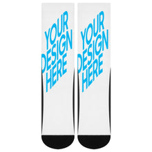 Charger l'image dans la galerie, Chaussettes longues en coton à fond noir FS0808003 Personnalisé