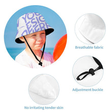 Charger l'image dans la galerie, Chapeau de pêcheur avec jugulaire réglable pour garçons filles personnalisée avec photo texte motif logo