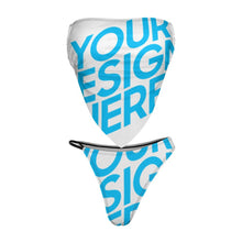 Charger l'image dans la galerie, 2023 nouveau bikini push-up bustier sexy ensemble 2 pièces J203D65 personnalisé avec photo texte motif (conception une image)