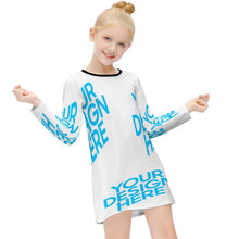 Charger l'image dans la galerie, Robe enfant à manches longues personnalisée et design avec votre nom ou texte