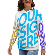 Charger l'image dans la galerie, NH Sweat à capuche à manches épaules tombantes femme personnalisé avec photo et image (Conception multi-images)