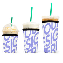 Charger l'image dans la galerie, Manchon pour Tasse Réutilisable 3 Pièces Personnalisé avec Photo Logo Motif Texte