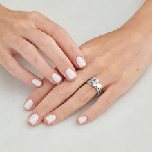 Charger l'image dans la galerie, Bague initiale en forme de cœur en argent sterling 925 personnalisée avec gravé texte prénom