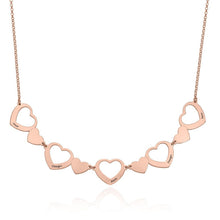 Charger l'image dans la galerie, Collier Elégant Coeurs Multi-Connectés pour Femme X0061 Gravure personnalisé avec Prénom