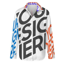 Charger l'image dans la galerie, Chemise chemisier blouse à manches longues femme personnalisé avec photo texte logo (conception multi-images)