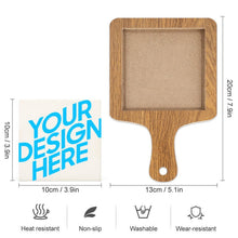 Charger l'image dans la galerie, Sous verre/dessous de plateau en bois JJ0522080 impression personnalisé avec motif logo texte photo