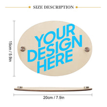 Charger l'image dans la galerie, Plaque de porte en bois (ovale) GY0903287 Personnalisé avec photo et prénom
