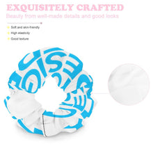 Charger l'image dans la galerie, Cravate à cheveux / anneau de cheveux élastique personnalisé avec image logo motif texte