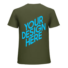 Charger l'image dans la galerie, T-shirt en coton de haute qualité homme imprimé au dos personnalisé avec motif photo logo texte