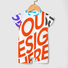 Charger l'image dans la galerie, Baby romper PLR unisexe combinaison body à manches courtes personnalisée avec prénom motif texte (conception multi-images)