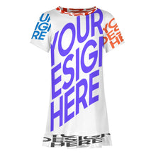 Charger l'image dans la galerie, Robe fille robe à manches courtes F5Q personnalisée avec prénom motif texte (conception multi-images)