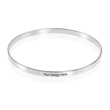 Charger l'image dans la galerie, Bracelet sculpté simple pour femmes / hommes S0025 gravure personnalisé avec texte prénom