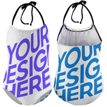 Charger l'image dans la galerie, Bikini maillot de bain une pièce fille NT017 personnalisé avec texte motif photo (conception multi-images)