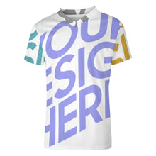 Charger l'image dans la galerie, Tee shirt maillot de football respirant à manches courtes et col en V pour hommes 3Z06 personnalisée avec photo texte motif logo (impression complète multi-images)