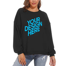 Charger l'image dans la galerie, Sweat pull ample femme col rond manches bulles femmes D-61 Personnalisé