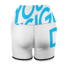 Charger l'image dans la galerie, Short de yoga sport taille haute pour femme Y10A personnalisé et design avec photos motifs ou texte