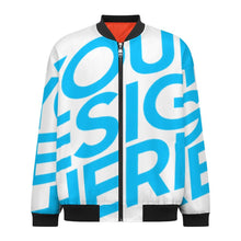Charger l'image dans la galerie, Blouson aviateur classique pour homme BMJ manteau tout imprimé personnalisé avec photo motif texte (conception une image)