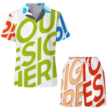 Charger l'image dans la galerie, Ensemble de pyjama en satin de soie pour femmes vêtements de nuit deux pièces ensembles boutonnés personnalisée avec prénom motif texte (conception multi-images)