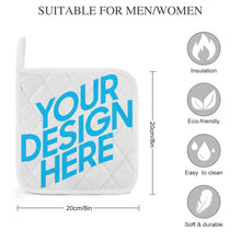 Charger l'image dans la galerie, Ensemble de porte-pot isolant (une paire) personnalisé avec prénom motif photo logo texte