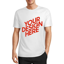 Charger l'image dans la galerie, T-shirt unisexe 100 % coton biologique imprimé sur le devant personnalisé avec photo texte prénom