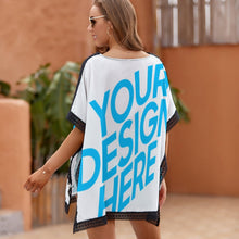 Charger l'image dans la galerie, Cache kimono de maillot de bain de plage femme ZS907 personnalisé avec photo logo motif texte (conception une image)