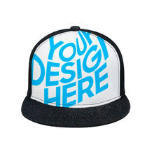 Charger l'image dans la galerie, FS0809009 Casquette de baseball personnalisée en caoutchouc plat noir pour adulte