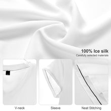 Charger l'image dans la galerie, Robe t-shirt élégante robe à manches courtes femme longueur genou avec col en V NZ2202046 personnalisés avec photo logo ou texte