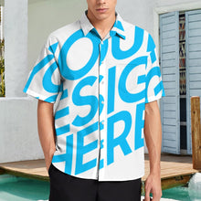 Charger l'image dans la galerie, Impression d'image unique chemise d’été manche courte grande taille homme B339 personnalisée avec photo logo motif texte