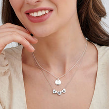 Charger l'image dans la galerie, Collier Pendentif Coeur Tridimensionnel pour femme X0070 gravure personnalisé avec nom texte