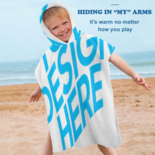 Charger l'image dans la galerie, Serviette de bain pour enfants (avec bonnet) personnalisé avec photo et texte