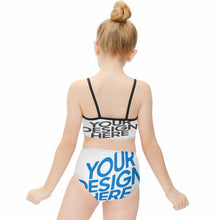 Charger l'image dans la galerie, Ensemble de bain bikini maillot de bain fille enfant NT009 personnalisé avec texte motif photo (conception multi-images)