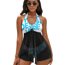 Charger l'image dans la galerie, Bikini maillot de bain tankini QZ6081 femme avec jupe fendu personnalisé avec photo logo texte